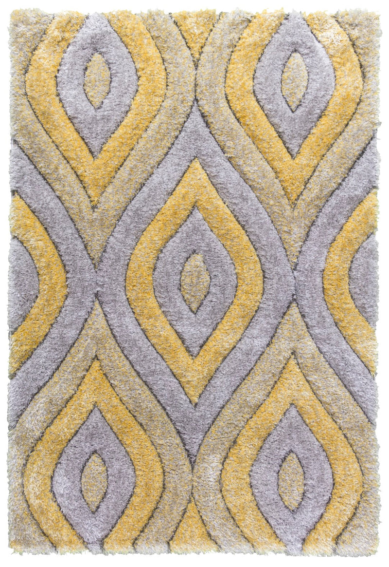 Lush Teardrop Rug Yellow