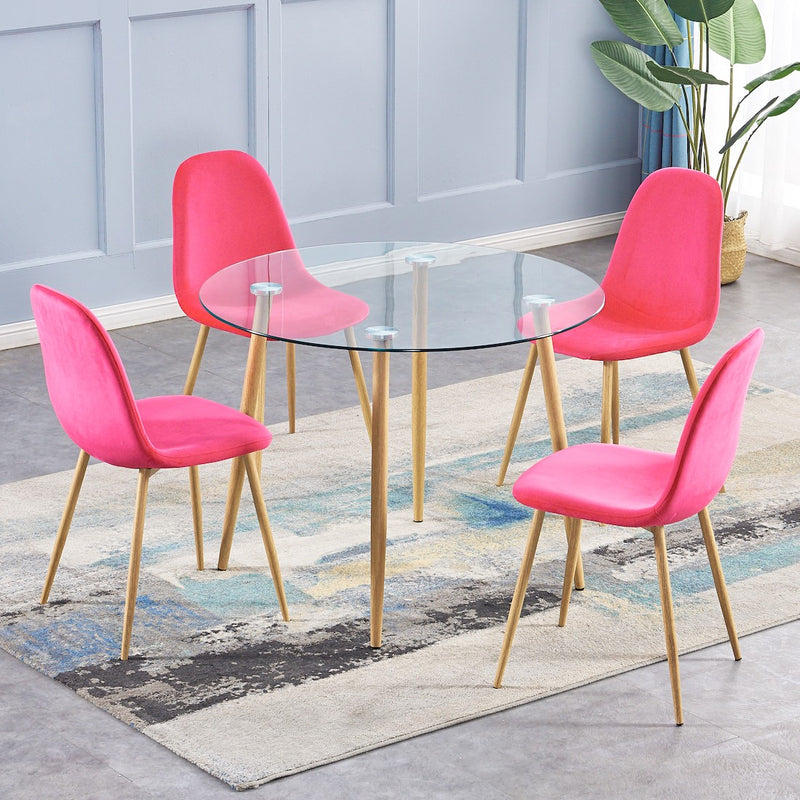 Bergen Dining Chair Velvet Pink