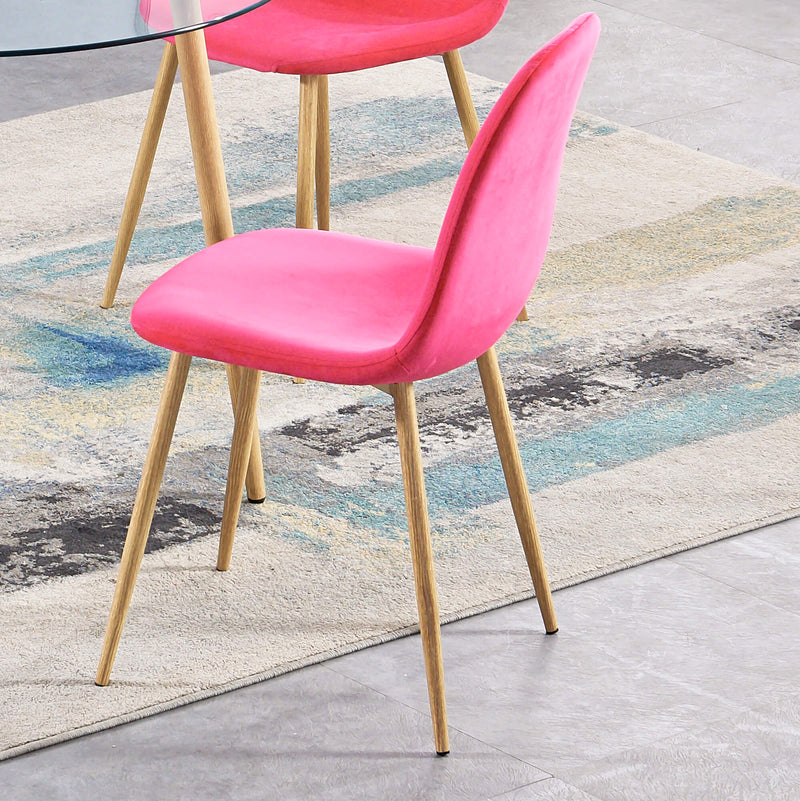 Bergen Dining Chair Velvet Pink