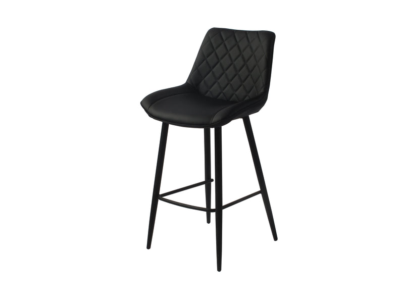 Sydney Bar Stool Black With Black Legs