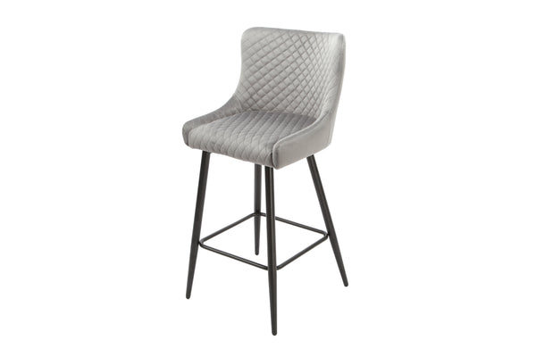 Treviso Bar Stool Grey Velvet