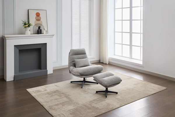 Tina Leisure Chair w/Footstool Grey