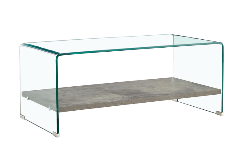 Venice Coffee Table Grey Shelf