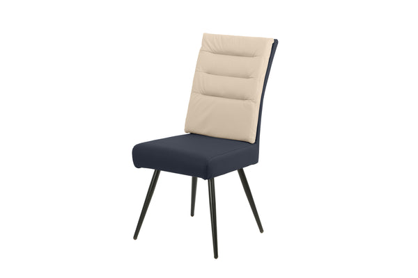 Neve Dining Chair Midnight Blue with Taupe Padding