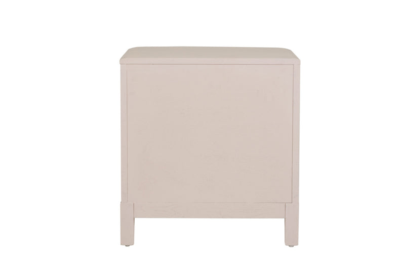 Lara Bedside Table 2 Drawer - Parisian Cream