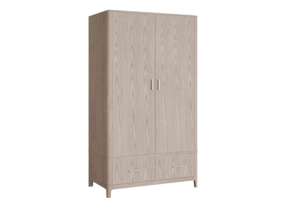 Lara Wardrobe 2 Doors 2 Drawers - Parisian Cream