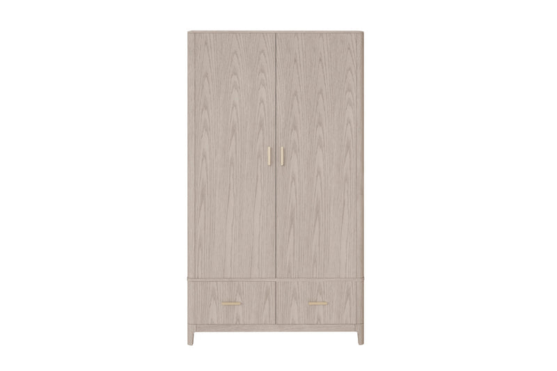 Lara Wardrobe 2 Doors 2 Drawers - Parisian Cream