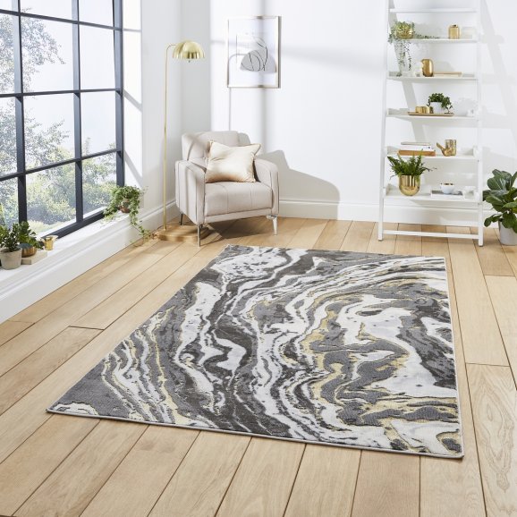 Apollo GR584 Rug Grey/Gold