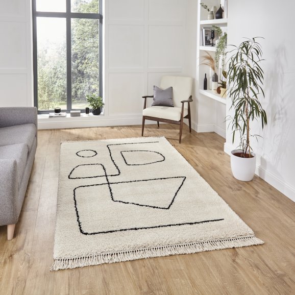 Boohoo A474 Rug White/Black