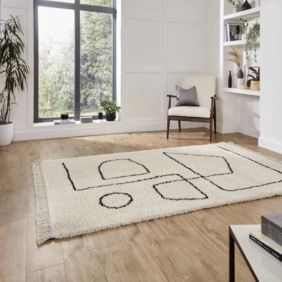 Boohoo A474 Rug White/Black