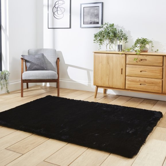 Super Lux Rug Black