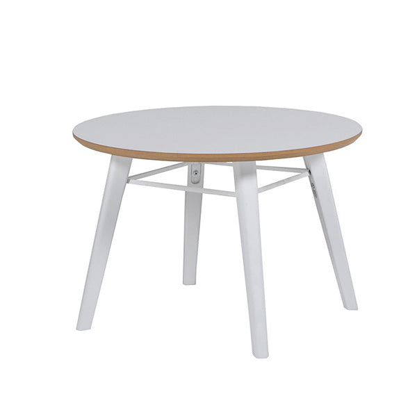 Lucy Lamp Table - Round 500 White Top White Leg