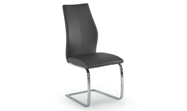 Enzo Dining Chair - Chrome Leg Grey